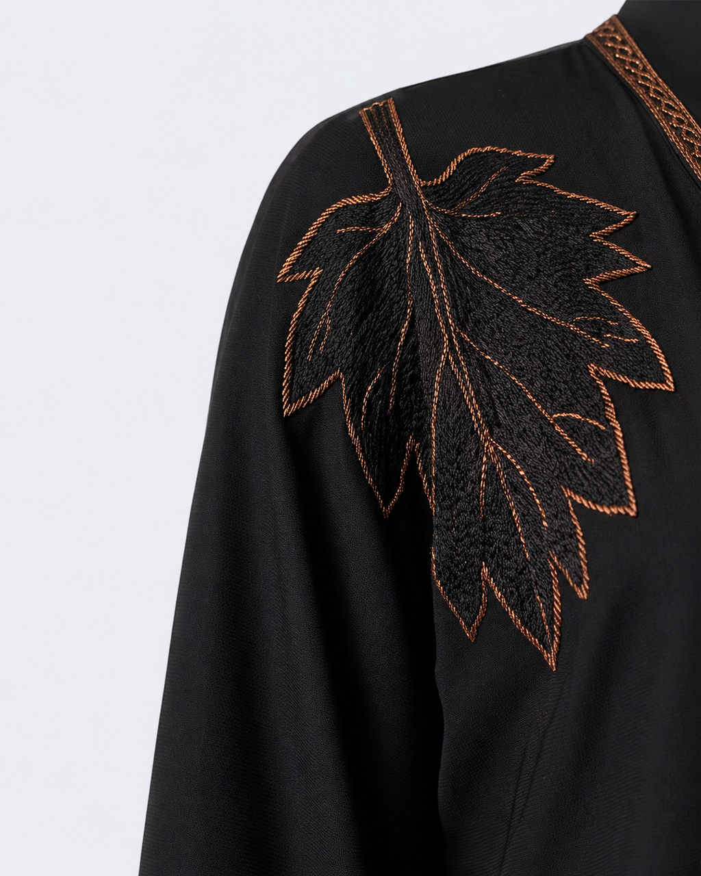 Double Abaya med steindetaljer