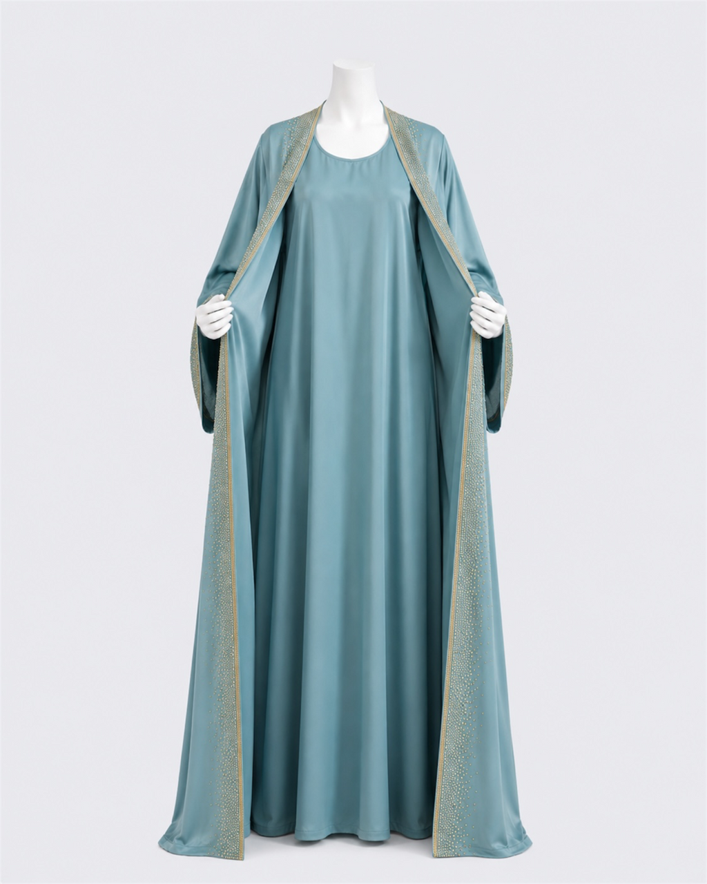 Turkis Korean Nida Dobbel Abaya