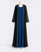 Sapphire Chiffon Abaya Set
