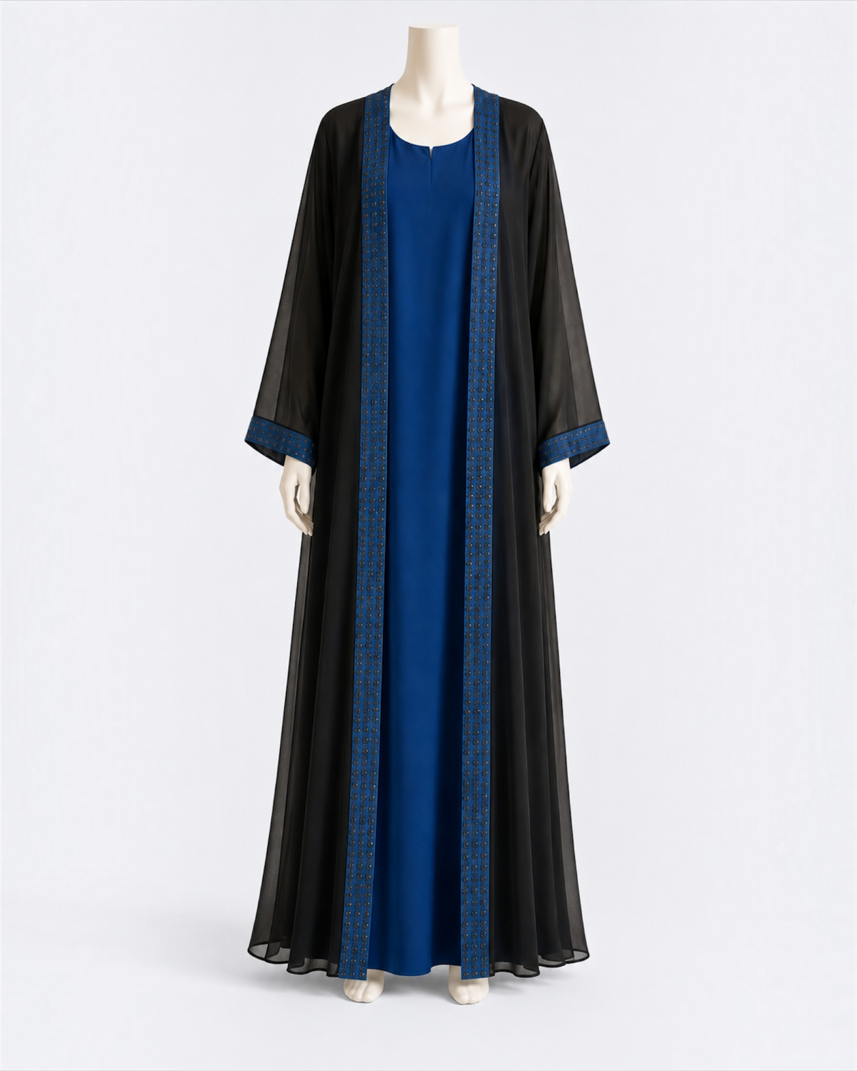 Sapphire Chiffon Abaya Set