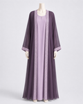 Lilac Chiffon Abaya Set