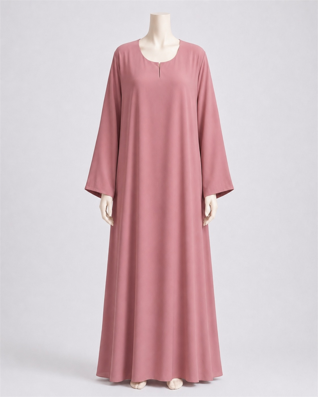Rose Red Chiffon Abaya Set