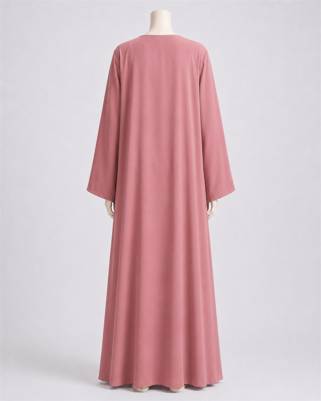 Rose Red Chiffon Abaya Set
