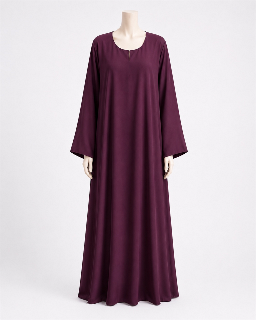 Plum Chiffon Abaya Set
