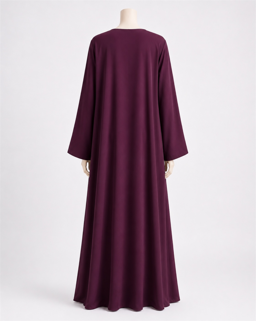 Plum Chiffon Abaya Set