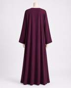 Plum Chiffon Abaya Set