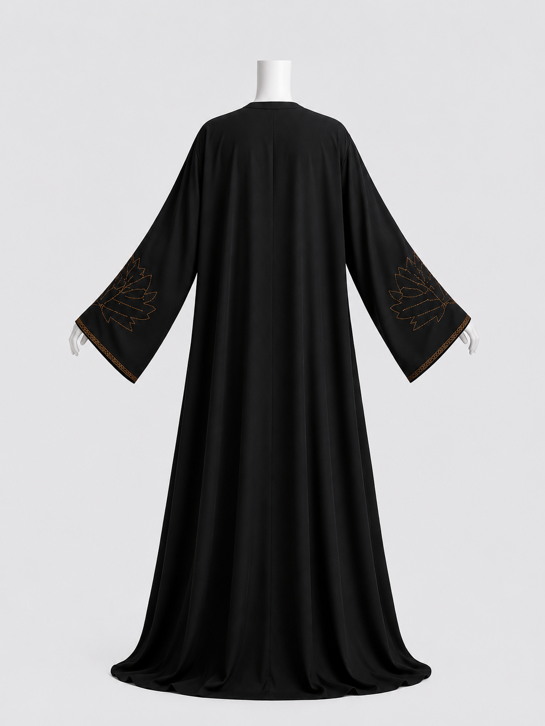 Double Abaya med steindetaljer